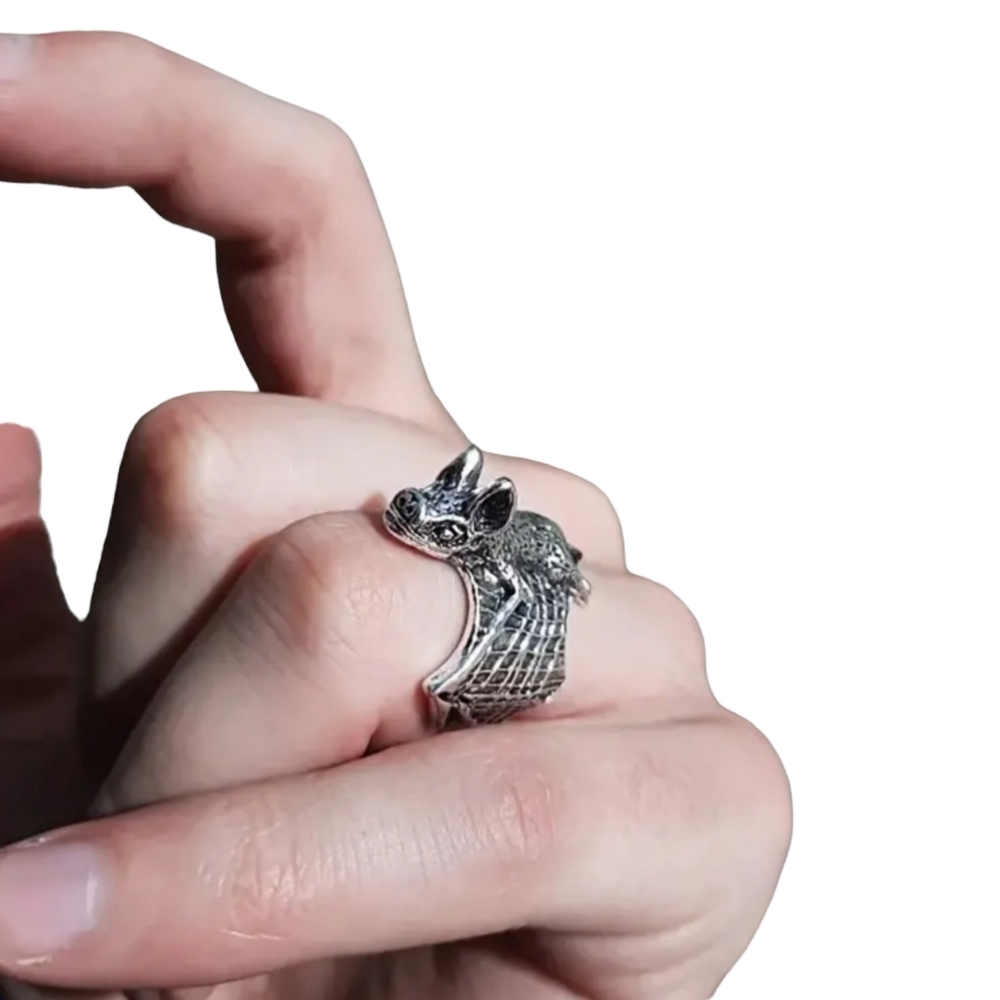 Silver Bat Wrap Ring - Women Jewelry Ring - Picture 3 of 3